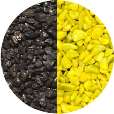 Sárga-fekete mix akvárium aljzatkavics (3-5 mm) 5 kg akvárium dekoráció
