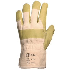  Sárga nitril műbőr kesztyű csíkos vászon kézháttal 10-es méretben (104) munkavédelem