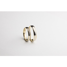  Sárgaarany és fehérarany karikagyűrű pár gyűrű