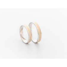  Sárgaarany és fehérarany karikagyűrű pár gyűrű