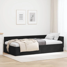  Sarokágy keret Egyéb Fekete 90 x 200 cm Velúr és műnyír ágy és ágykellék