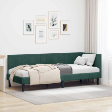  Sarokágy keret fejtámlával Sötétzöld 80 x 200 cm Bársony ágy és ágykellék