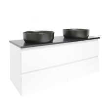 SAT B-Way 119x50x45 cm fehér fényes fürdőszobaszekrény fedővel BWAY2120WZ fürdőszoba bútor