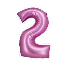 Satin Pink, Rózsaszín 2-es szám fólia lufi 76 cm party kellék