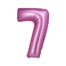  Satin Pink, Rózsaszín 7-es szám fólia lufi 76 cm party kellék