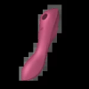 Satisfyer Curvy Trinity 3 - akkus, léghullámos 2in1 vibrátor  Szín: málna