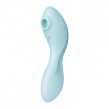 Satisfyer Curvy Trinity 5+ - okos léghullámos 2in1 vibrátor (kék) vibrátorok