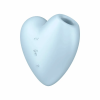 Satisfyer Cutie Heart - akkus, léghullámos csikló vibrátor (kék)