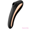 Satisfyer Dual Kiss - akkus hüvelyi és csiklóvibrátor (fekete)