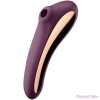 Satisfyer Dual Kiss vibrátor, léghullámos csiklóizgatóval (lila)