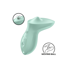 Satisfyer Exciterrr - forgó gyöngyös csiklóvibrátor (zöld) vibrátorok