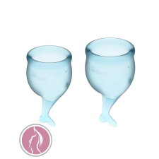 Satisfyer Feel confident Menstrual Cup (light blue) intimhigiénia nőknek