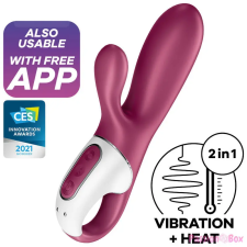 Satisfyer Hot Bunny - okos csiklókaros melegítő vibrátor (piros) vibrátorok