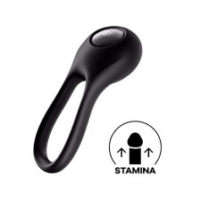 Satisfyer Majestic Duo - akkus, vízálló péniszgyűrű (fekete) péniszgyűrű