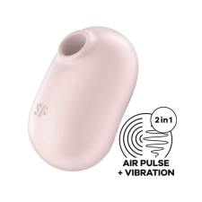 Satisfyer Pro To Go 2 - akkus, léghullámos csiklóizgató vibrátor (bézs) vibrátorok