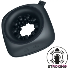 Satisfyer Ring Stroker - akkus, vibrációs maszturbátor (fekete) maszturbátor