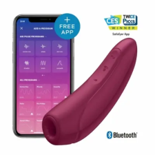 Satisfyer Satisfyer Curvy 1+ - okos, akkus, vízálló csiklóizgató vibrátor (rózsa vörös) vibrátorok