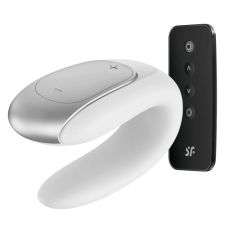 Satisfyer Satisfyer Double Fun - okos, akkus, vízálló, rádiós párvibrátor (fehér) vibrátorok