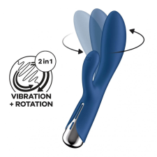 Satisfyer Spinning Rabbit 1 - forgó csiklókaros vibrátor (kék) vibrátorok