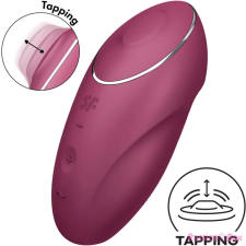 Satisfyer Tap &amp; Climax 1 - 2in1 vibrátor és csiklóizgató (piros) vibrátorok