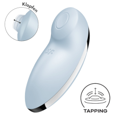 Satisfyer Tap & Climax 2 - 2in1 csiklóizgató és vibrátor (kék) vibrátorok