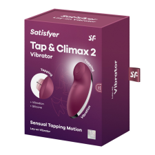 Satisfyer Tap & Climax 2 - 2in1 csiklóizgató és vibrátor (piros) vibrátorok