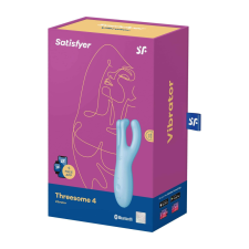 Satisfyer Threesome 4 motoros csiklóvibrátor (kék) (APP-os) vibrátorok