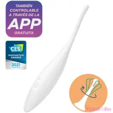 Satisfyer Twirling Joy - okos, akkus, vízálló csiklóvibrátor (fehér) vibrátorok