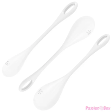 Satisfyer Yoni Power 1 - gésagolyó szett - fehér (3 részes) kéjgolyó