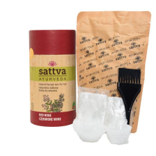 Sattva Ayurveda Henna - Természetes növényi hajfesték - Red Wine 150g - Sattva Ayurveda hajfesték, színező