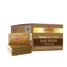 Sattva Ayurveda Hennatömbök - Sötétbarna 240g (3X80g) - Sattva Ayurveda jóga felszerelés