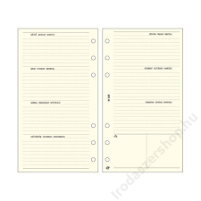 SATURNUS Kalendárium betét, heti tervező bianco, S, SATURNUS, chamois (NKS358) naptár, kalendárium