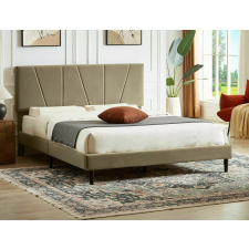  Savana Velvet Bézs Bársony Franciaágy Állítható Fejtámlával ágy és ágykellék