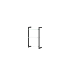 Savini LINEA FALI POLC 34X53X14CM ANTRACIT FÉM KERET/ÜVEG POLCOK bútor