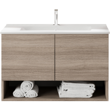 Savini OSLO ALSÓSZEKRÉNY MOSDÓVAL 81,5X53X46,5CM, BARNA TÖLGY SZÍNŰ, FÜGGESZTETT, 2 AJTÓ fürdőszoba bútor