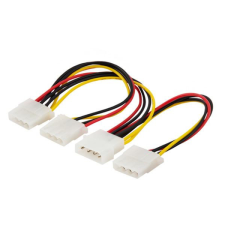 Savio AK-16 Molex tápkábel – 3x Molex 4 pin anya kábel és adapter