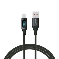 Savio CL-172 USB-A apa - USB-C apa 2.0 Adat és töltőkábel (1m) kábel és adapter