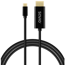 Savio Cl-190 1 M USB C Fekete kábel és adapter