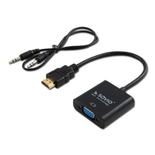 Savio CL-23/B HDMI --> VGA adapter (CL-23/B) kábel és adapter