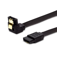 Savio GAK-08 SATA III kábel 50cm fekete, derékszögű kábel és adapter