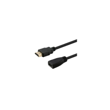 Savio HDMI hosszabbító kábel Ethernettel 1m Fekete kábel és adapter