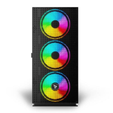 Savio PC Case Raptor X1 ARGB Glass/Mesh Black számítógép ház