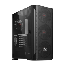 Savio Shadow X2 Számítógépház - Fekete (SAVGC-SHADOWX2) számítógép ház