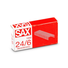 Sax 24/6 Cink Tűzőkapocs (1000db) (7330004000) gemkapocs, tűzőkapocs