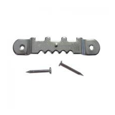  SB  képakasztó fogazott 40x6mm +szeg horganyzott (10 db) barkácsolás, csiszolás, rögzítés