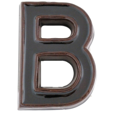  SB  kerámia házszám B betű barna 12cm kerti dekoráció