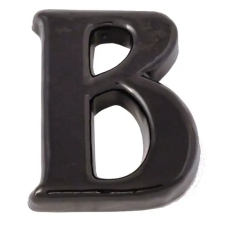  SB  kerámia házszám B betű fekete 12cm kerti dekoráció