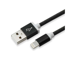 SBOX IPH7B USB-iPhone7 töltőkábel,1.5m,fekete kábel és adapter