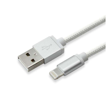SBOX IPH7S USB-iPhone7 töltőkábel,1.5m,ezüst kábel és adapter