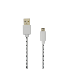 SBOX Kábel, CABLE USB A Male -&gt; MICRO USB Male 1 m White kábel és adapter